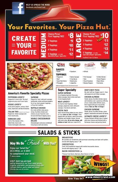 Pizza Hut Menu Pasta Dishes