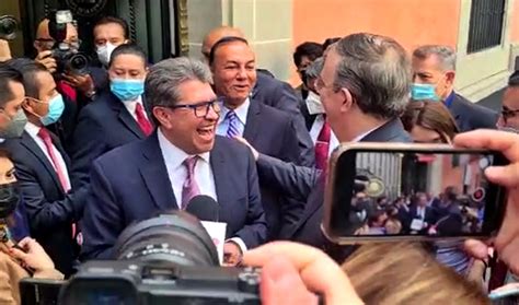 Nunca Ha Habido Divisi N Afirman Ebrard Y Monreal Al Llegar A