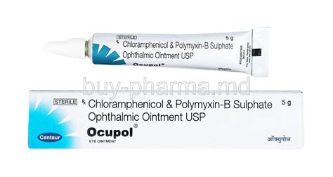 Buy Ocupol Eye Ointment Chloramphenicol Polymyxin B Online Buy