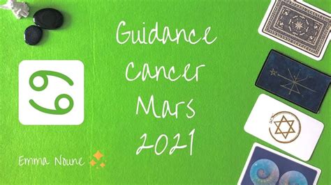 Guidance Cancer Mars 2021 Tirage Professionnel Sentimental