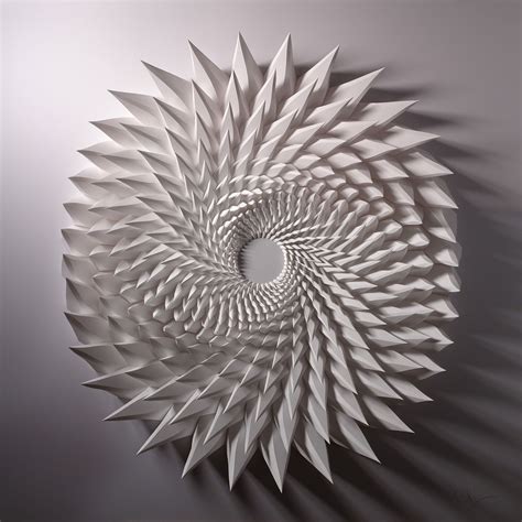 Spiked Sculptures By Matthew Shlian Create Angular Geometry From Folded