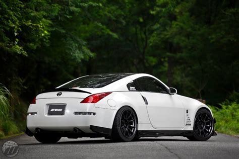 Nissan 370z White Work M C O Racing Type Cs Wheel Wheel Front