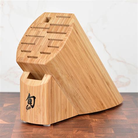 Shun Bamboo Knife Block 13 Slot Cutlery And More