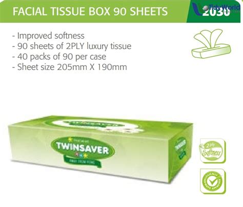 G Twinsaver Facial Tissues X 40 Boxes Tidy World