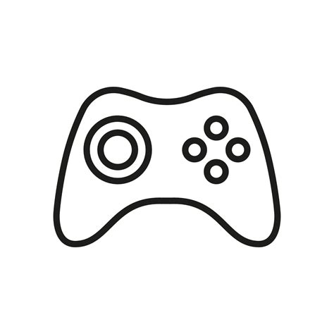 Joystick For Game Console Computer Ps Line Icon Joypad Game