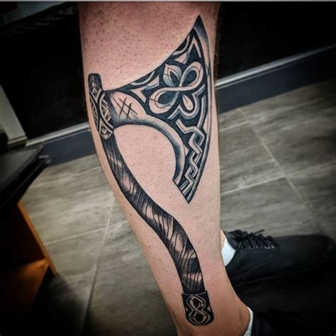 Celtic Axe Black Rose Tattoo Shop