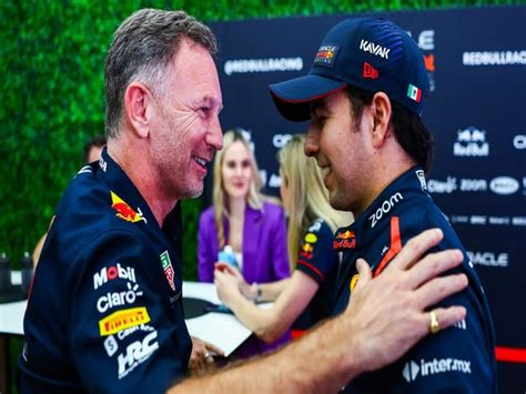 Red Bull Team Boss Christian Horner Show Support For Driver Sergio Perez