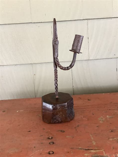 Rushcandle Light Wooden Base Ca1720 1750 H And L Antiques