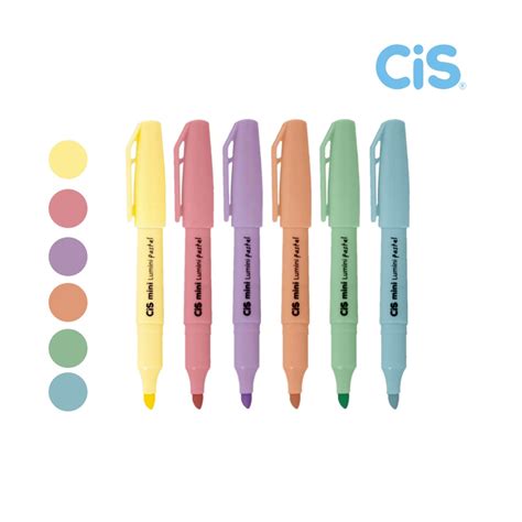 Kit Mini Marca Texto Cis Lumini Tons Pastel Cores No Shoptime