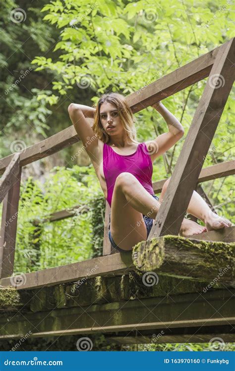 Blonde Travel Concept Blonde Woods Stock Photo Image Of Lonely Adult