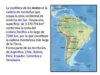 Cordillera De Los Andes Map