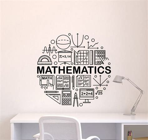 Mathematics Wall Decal Math Classroom Wall Decor Sign Education Poster