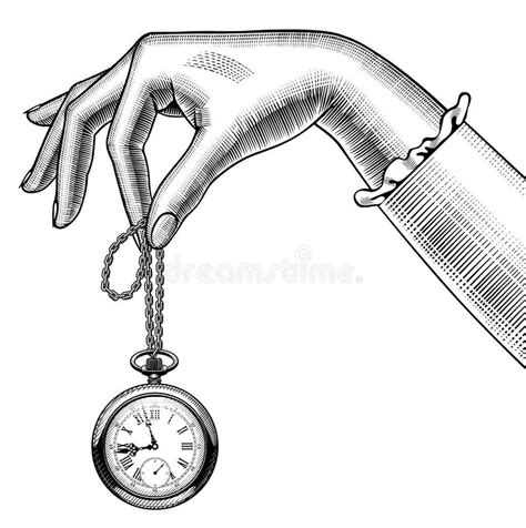 Hand Holding Old Pocket Watch Stock Illustrations 41 Hand Holding Old