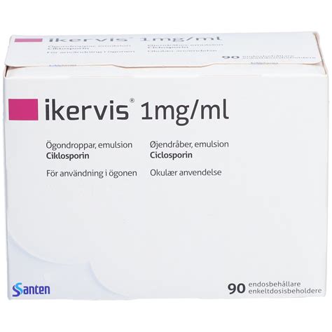 Ikervis 1 Mgml Augentropfen Emulseinzeldosispip 90x03 Ml Mit Dem E