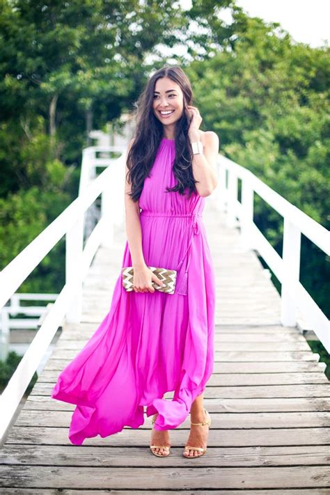 Calypso St Barth Pink Maxi Dress And Michael Kors Gold Heels