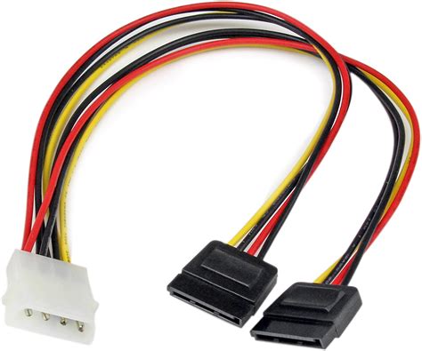 Buy Sata Iii Sata 3 Cable With Locking Latch Molex Y Splitter Dual Sata Power Cable Pack Of