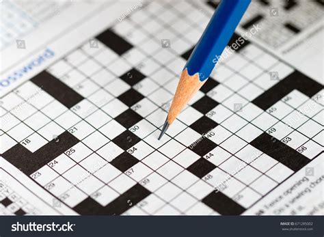 Crossword Puzzle Pencil Stock Photo Edit Now 671285002