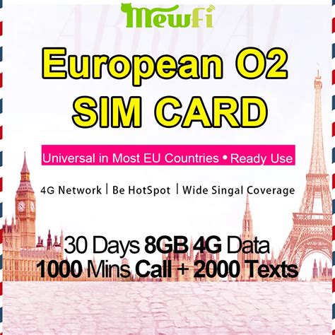 Mewfi O Europe Travel Sim Card Days Gb High Speed G Data