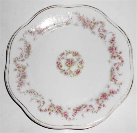 Zeh Scherzer China Z S Co Porcelain Mignon Floral W Gold 8 Plate