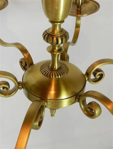 Antique French Brass Six Light Chandelier Antiquescouk