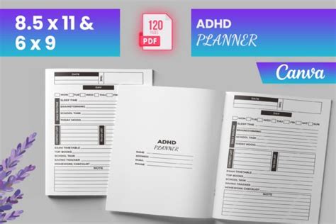 Adhd Planner Canva Kdp Graphic By Boss Designer Creative Fabrica