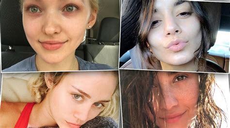 Rare Photos Of Celebrities With No Makeup On All Natural Selfies