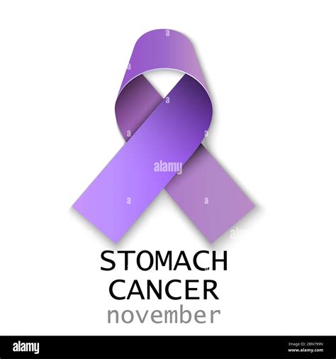 Stomach Cancer Awareness Ribbon Isolated On White Stock Vector Image