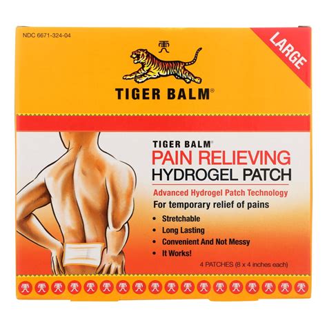 Tiger Balm Pain Relieving Large Patches Case Of 6 4 Pack