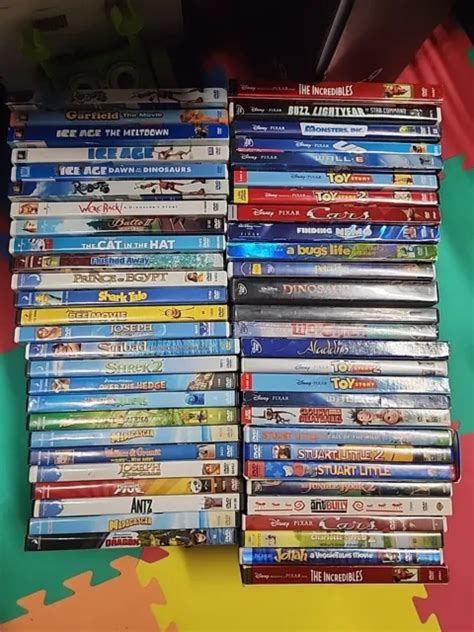 Disney Pixar Dreamworks Dvd Lot Of Cartoons Movies Lot