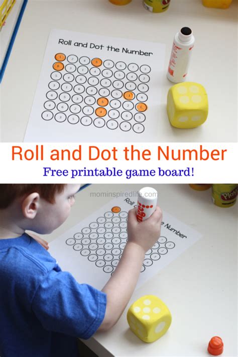 Roll And Dot The Number Printable