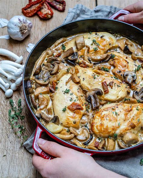 Easy Creamy Chicken Mushroom Recipe Keto Blondelish