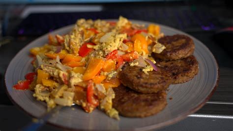 Just Egg Scramble With Beyond Breakfast Sausage Rvegan