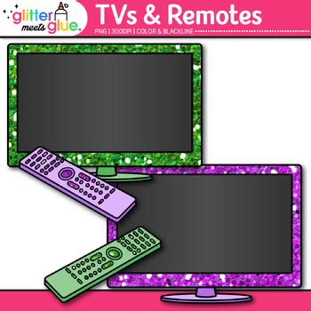 TV & Remote Clip Art: Instructional Technology Graphics {Glitter Meets Glue}