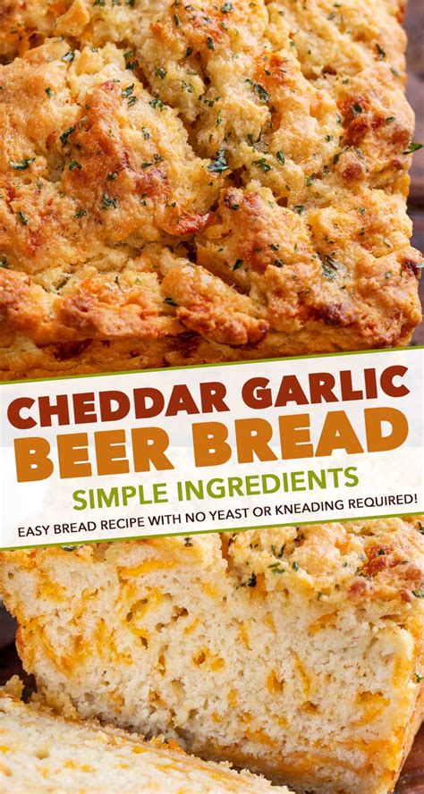 Garlic Cheddar Beer Bread Cheddar Bay Flavor The Chunky Chef