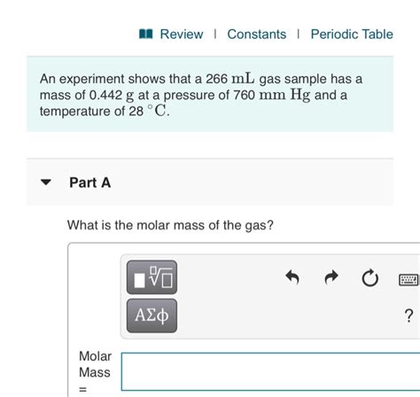 Solved M Review Constants Periodic Table An Experiment Chegg