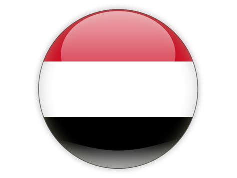 Round Icon Illustration Of Flag Of Yemen