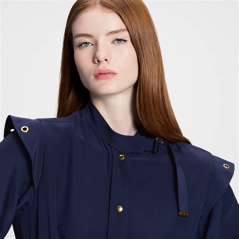 Long Sleeved Epaulette Shirt Dress Ready To Wear Louis Vuitton