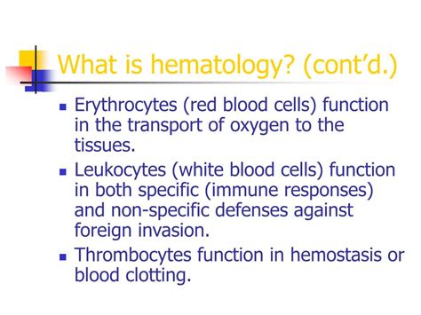 Ppt Hematology And Hematologic Malignancies Powerpoint Presentation Free Download Id 5629373