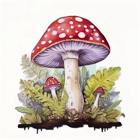 Premium AI Image A Drawing Of Mushrooms With The Words Mushroom