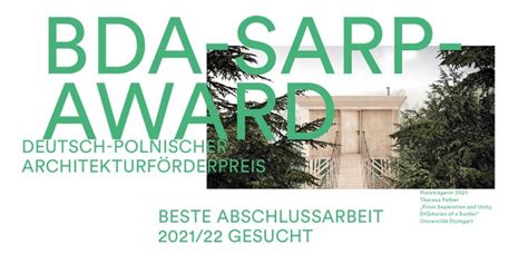 Auslobung Bda Sarp Award Bda Der Architekt