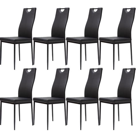 Omni House Dining Chairs Set Of 8 Full Back Kitchen Chairs With Faux