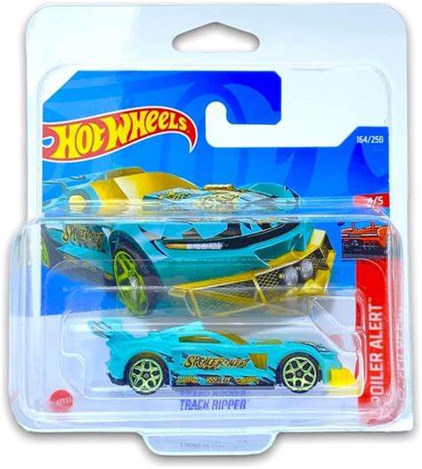 Hot Wheels Track Ripper Turquoise Yellow Spoiler Alert Short Card COMES