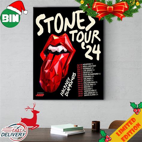 The Rolling Stones Hackney Diamonds Tour 2024 Schedule List Poster Canvas Binteez