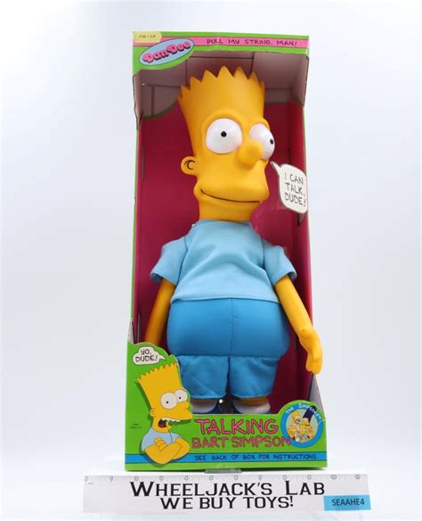 Talking Bart Simpson The Simpsons 1990 Dandee 18 Pull String Doll New