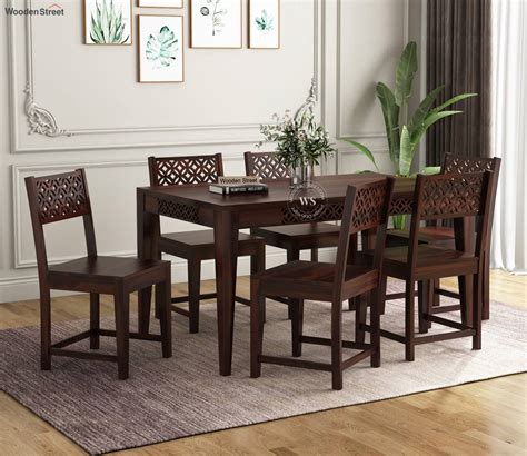 Buy Cambrey Seater Dining Table Set Walnut Finish At Off Online