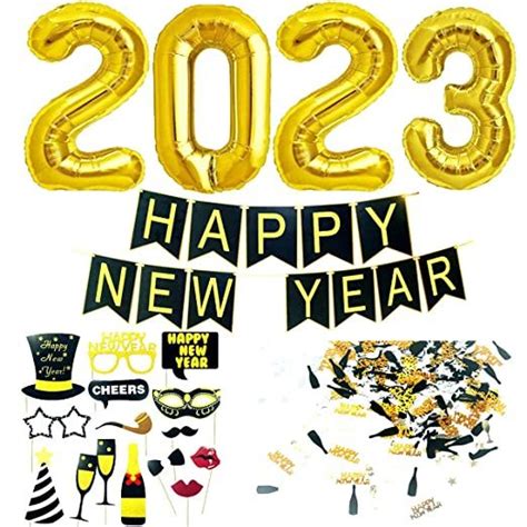 New Year S Eve Party Supplies Including Balloons Confetti And Streamers