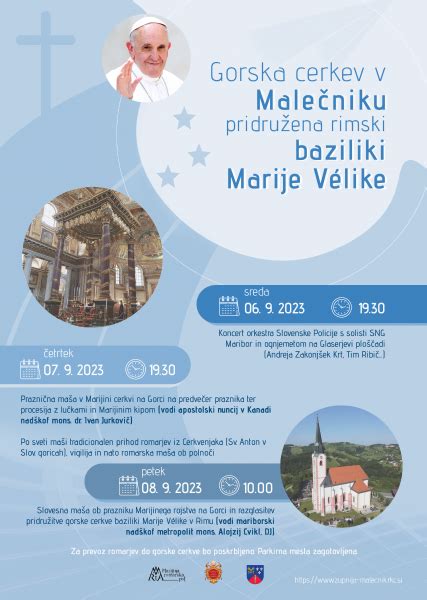 Tridnevno praznovanje v svetišču Device Marije na Gorci v Malečniku