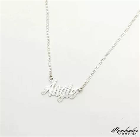 Cadena Con Nombre Personalizado En Plata Garantizada Cuotas Sin Inter S