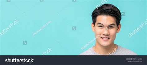 Smiling Young Handsome Asian Man Face Stock Photo 1278132382 Shutterstock