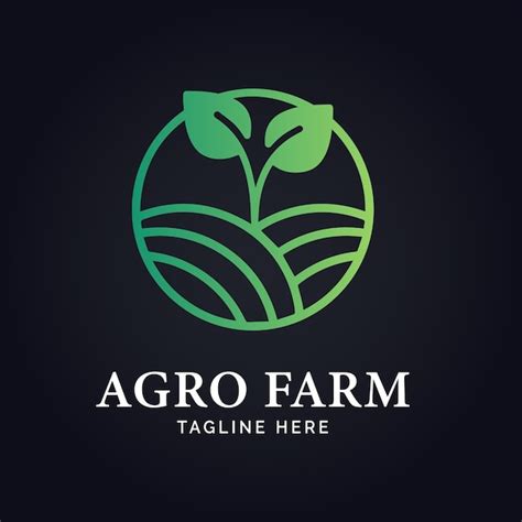 Design de modelo de logotipo de fazenda vetorial grátis Vetor Premium